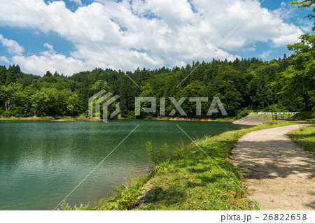 鏡ヶ池 入広瀬 夏の空 道の駅 新潟県魚沼市 散策 鏡ヶ池 入広瀬 夏の空 道の駅 新潟県魚沼市 散策 26822658