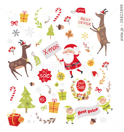Sale Objects for Creation New Year Greeting Card 26822899