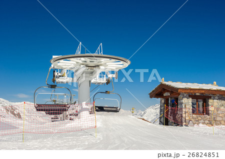Ski lift in mountains at winter 26824851