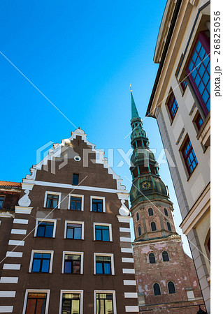 St. Peters Church in old city part of Riga, Latvia St. Peters Church in old city part of Riga, Latvia 26825056
