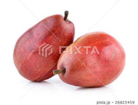 red pears isolated on white background 26825459