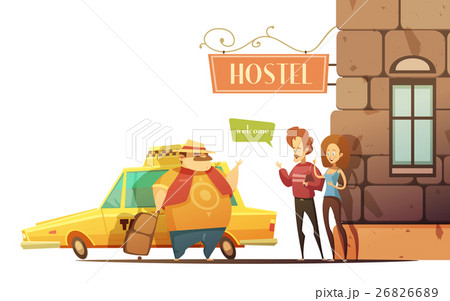 Hostel Design Concept With Managers Welcoming Hostel Design Concept With Managers Welcoming 26826689