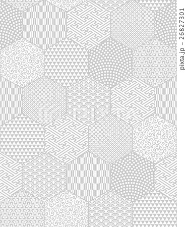 亀甲 日本の伝統文様 亀甲 日本の伝統文様 26827301