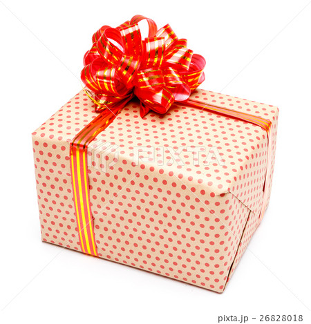 gift with ribbon on white background 26828018