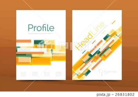 Set of abstract lines backgrounds - business 26831802