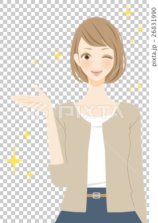 Woman to introduce Smile Woman to introduce Smile 26831990