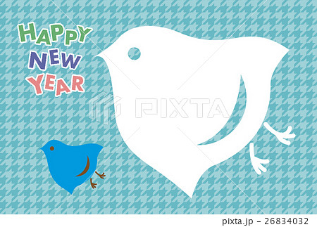 千鳥の年賀状テンプレート 26834032