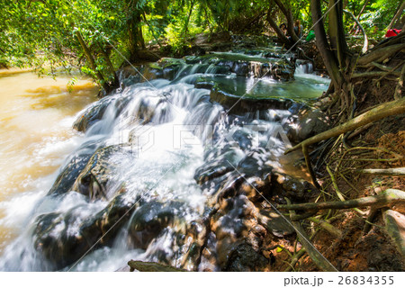 Hot spring waterfall at Khlong Thom Nuea, Krabi Hot spring waterfall at Khlong Thom Nuea, Krabi 26834355