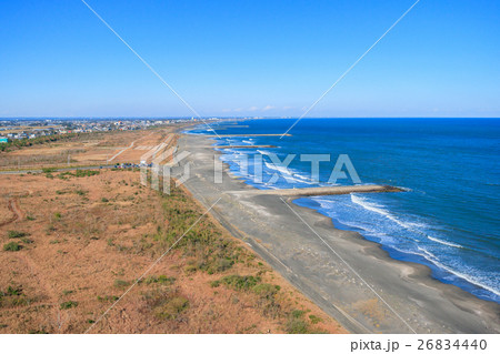 九十九里一宮町釣ヶ崎海岸 一宮東浪見海岸周辺を空撮 九十九里一宮町釣ヶ崎海岸 一宮東浪見海岸周辺を空撮 26834440