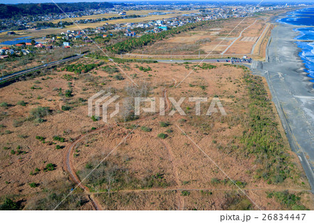 九十九里一宮町釣ヶ崎海岸 一宮東浪見海岸周辺を空撮 九十九里一宮町釣ヶ崎海岸 一宮東浪見海岸周辺を空撮 26834447