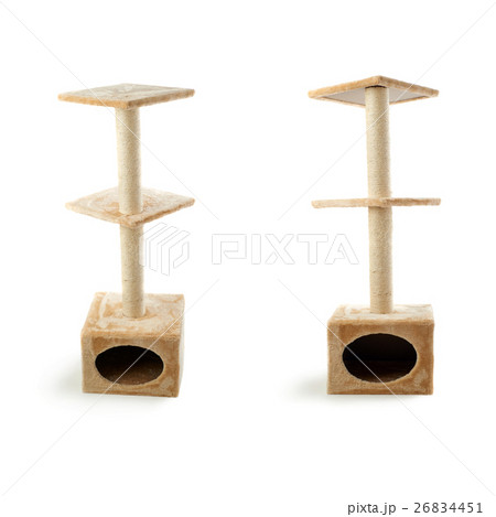 Set of Scratching post over isolated white Set of Scratching post over isolated white 26834451