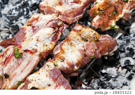 barbecue pork, close-up barbecue pork, close-up 26835322