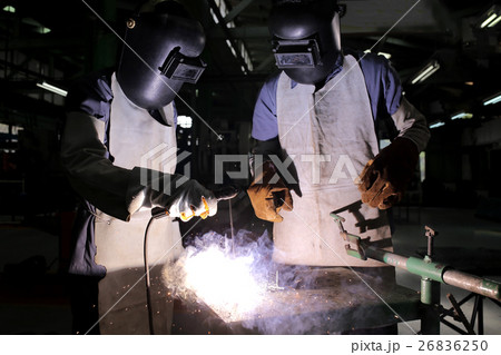Practice wearing a welding mask Practice wearing a welding mask 26836250