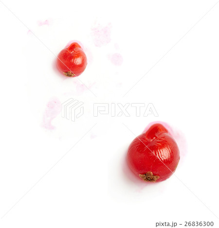 Set of Single Red Currant isolated over white Set of Single Red Currant isolated over white 26836300