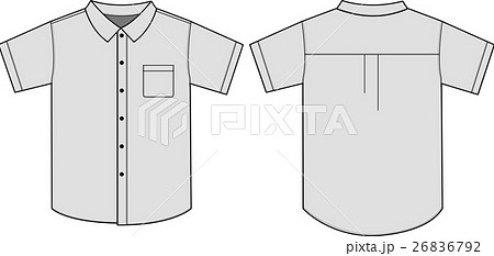 半袖ボタンシャツ イラスト ベクター のイラスト素材