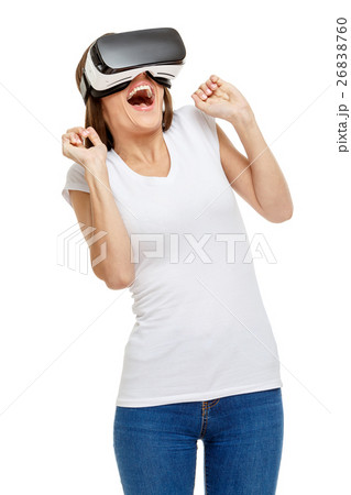 Woman with virtual reality goggles 26838760