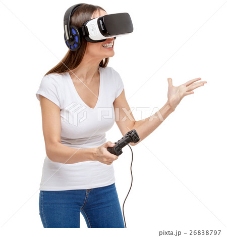 Woman with virtual reality goggles 26838797