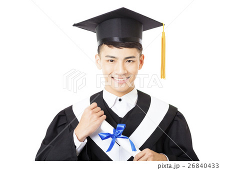 happy young male college graduate portrait happy young male college graduate portrait 26840433