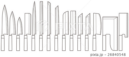 和包丁 日本の包丁のイラスト素材