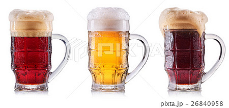 Frosty glass of beer isolated Frosty glass of beer isolated 26840958