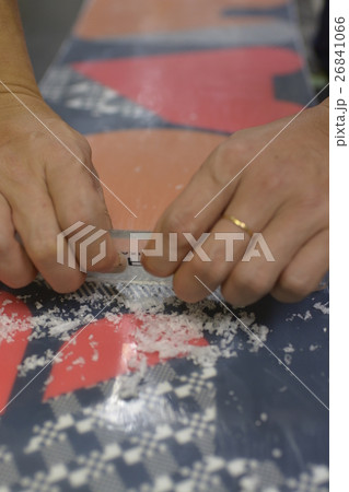 スノーボード板のワックス 26841066