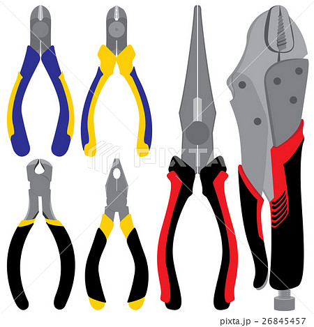 Long nose pliers. Cutting pliers design. 26845457