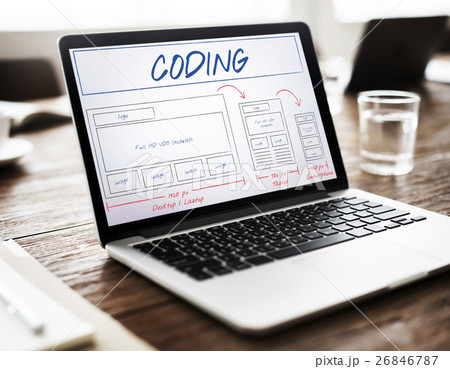 Web Layout Content Coding Template Data Design Concept 26846787