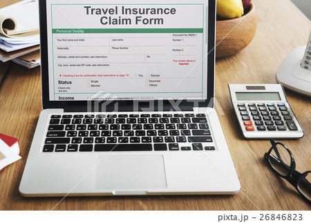 Travel Insurance Claim Form Destination Policy Concept 26846823
