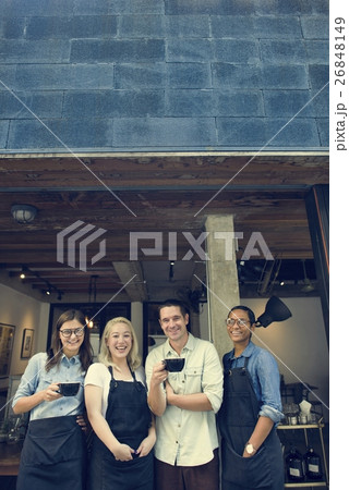 Cafe Friends Coffee Break Cheerful Relaxation Concept 26848149