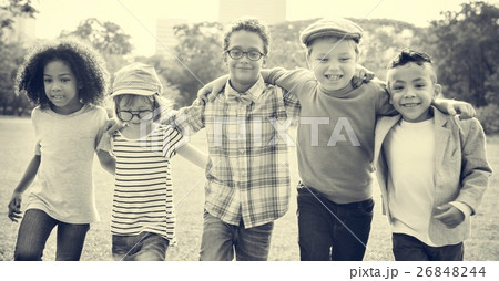 Casual Children Cheerful Cute Friends Kids Joy Concept Casual Children Cheerful Cute Friends Kids Joy Concept 26848244