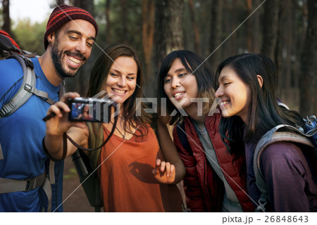 People Friendship Hangout Traveling Destination Trekking Camera Selfie Concept People Friendship Hangout Traveling Destination Trekking Camera Selfie Concept 26848643