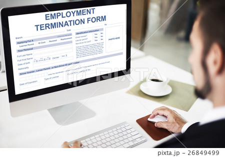 Employment Termination Form Contract Concept 26849499