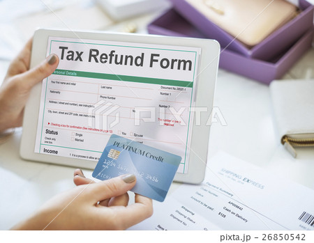 Income Tax Return Deduction Refund Concept 26850542