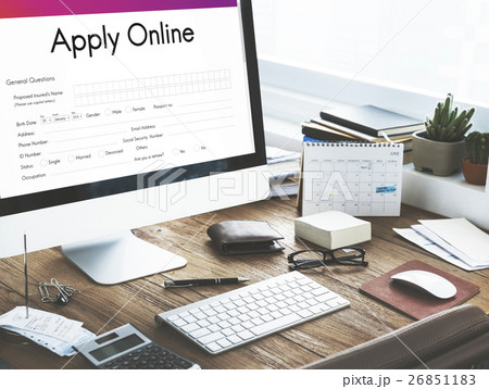 Apply Online Application Form Recruitment Concept Apply Online Application Form Recruitment Concept 26851183