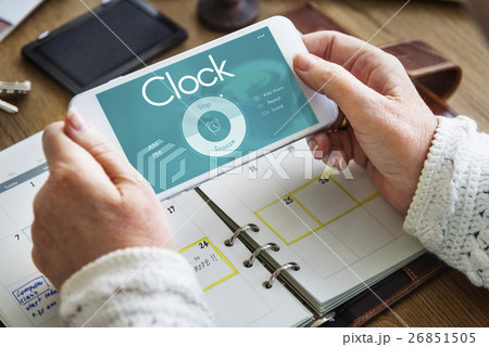 Alarm Clock Wake Up Time Reminder Personal Organizaer Concept 26851505