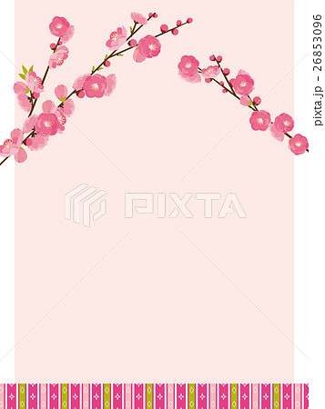 桃の花 ひなまつり背景のイラスト素材