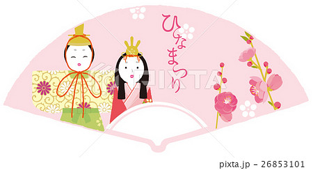 桃の花 扇子イラスト 桃の花 扇子イラスト 26853101