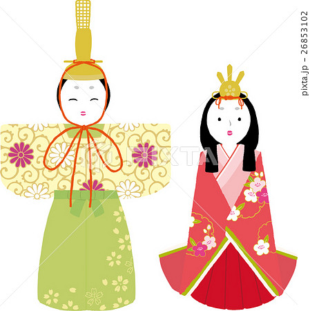 雛人形 立ち雛のイラスト素材 [26853102] - PIXTA