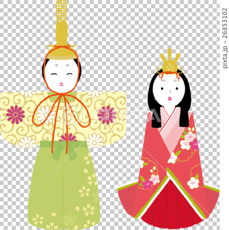 雛人形 立ち雛のイラスト素材 [26853102] - PIXTA