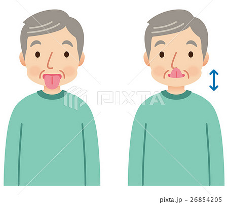 舌の体操 嚥下体操 介護のイラスト素材 26854205 Pixta