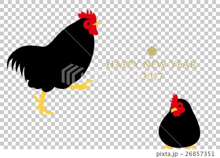 年賀状 2017年 はがきテンプレート 酉 26857351