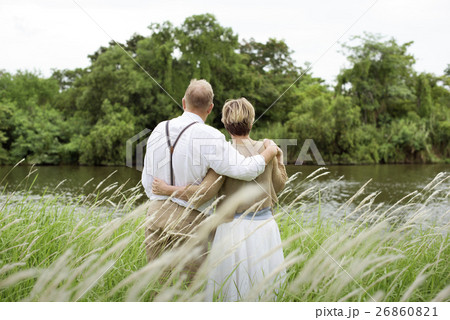 Elderly Senior Couple Romance Love Concept Elderly Senior Couple Romance Love Concept 26860821