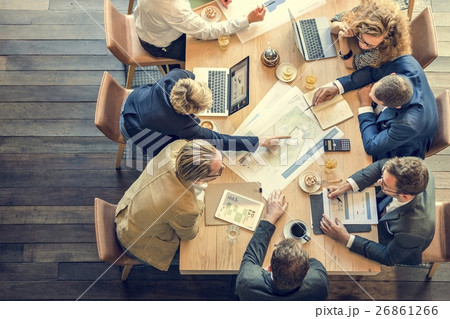 People Meeting Brainstorming Blueprint Design Concept 26861266