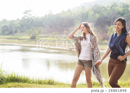People Friendship Hangout Traveling Destination Camping Concept 26861846