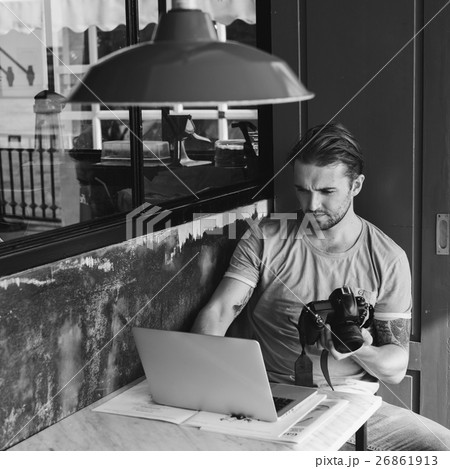 Photographer Camera DSLR Shooting Journalist Concept Photographer Camera DSLR Shooting Journalist Concept 26861913