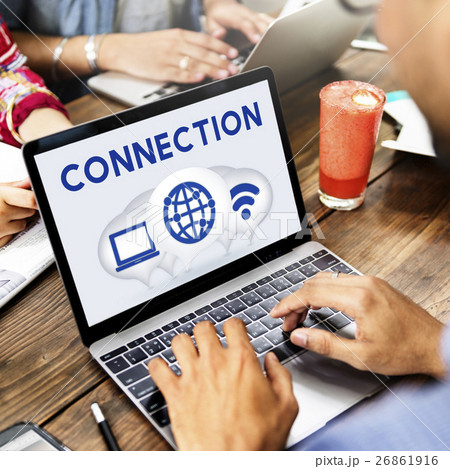 Internet Wireless Connection Icons Concept Internet Wireless Connection Icons Concept 26861916