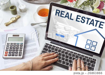 Mortgage House Loan Website Login Graphic Concept 26863866