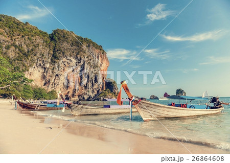 Water Taxi Tourism Long Tail Boat Beach Concept Water Taxi Tourism Long Tail Boat Beach Concept 26864608