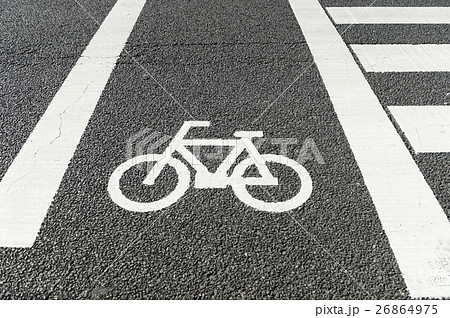 自転車専用横断歩道 自転車専用横断歩道 26864975