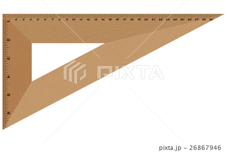 Wooden ruler isolated on white background. Wooden ruler isolated on white background. 26867946
